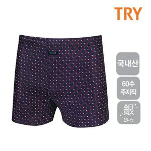 TRY 60수 주자면 남성 트렁크 사각팬티 남자속옷 110