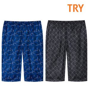 TRY 남성 패턴 인견 7부파자마 잠옷 반바지 남자 하의