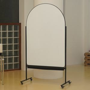 아치형 이동식 양면자석화이트보드 1000x1500mm 블랙색상