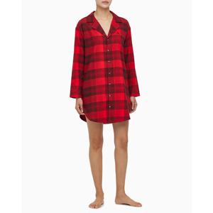 [캘빈클라인언더웨어]여성 플란넬 파자마 롱슬리브 나이트 셔츠 QS7037AD-K94