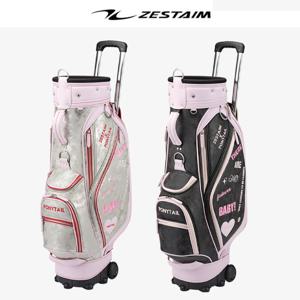 제스타임 포니테일X앙트레브 휠 캐디백 실버/블랙