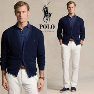 폴로 랄프로렌 17235110 남자 텍스쳐드 V넥 가디건