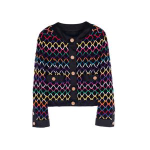 [엘러브] 샤넬 로프 트위드 자켓 34 블랙/멀티컬러 4ET1616