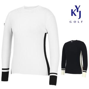 봄가을 모크넥 골지 슬림 스판 여성 골프 니트 DOWLNT49