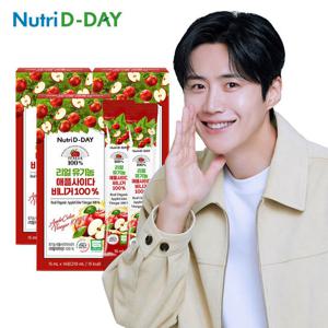 뉴트리디데이 리얼 유기농 애플사이다 비니거100% 3박스 42포