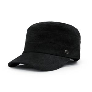 [캡텐(모자)]남녀공용 블랙 리클루시브 코듀로이 귀달이 군모 BKD6UMC002