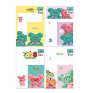 [핑크풋] 와사비베어 편지지 4종1세트