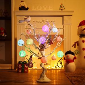 [도토로]화이트 램프볼 풀세트 미니트리탁상트리 완제트리