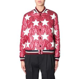 생로랑 여성 레드 VARSITY 봄버 자켓 580950_Y129V5504