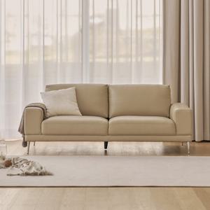 [데코라인] 베르시 천연면피 가죽 3인용 소파