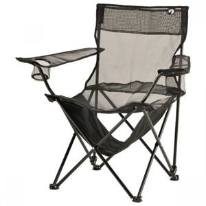 캡틴 스태그 UC-1887 [쿨 메쉬 릴렉스 라운지 체어 선반 모크/드링크 홀더/백 포켓 포함, 블랙]