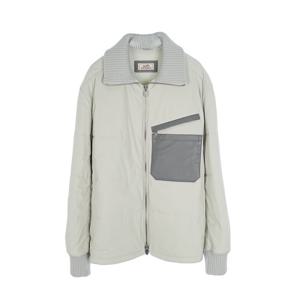 [엘러브] 에르메스 레더 클랩포켓 퀼티드 블루종 보야드 4HA1160