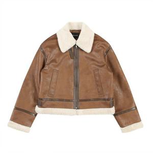 [코데즈컴바인] 하이넥 버클 스웨이드 무스탕 (CJD-LE504WB)