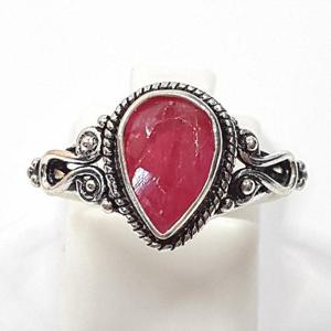 [블루케이] 실버925 엔틱레드루비 원석 반지241107-17