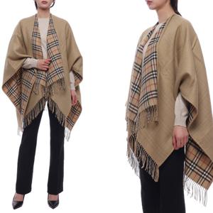 [버버리]24FW 여성 리버시블 체크 울 케이프 (8071673 ARCHIVE BEIGE 24F)