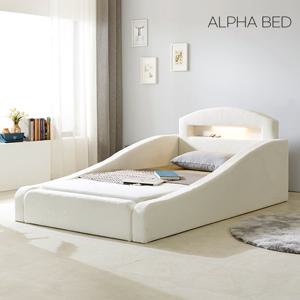 알파침대 스테이 LED 패브릭 저상형 패밀리 침대프레임 Q