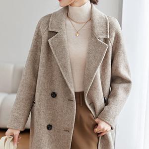 [패션시그널] 러블리 더블 롱카라 모직코트 50FA29