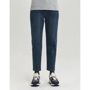 헤지스 여성 24FW 기모배기핏 네이비 데님 팬츠 HSPA4D984N2