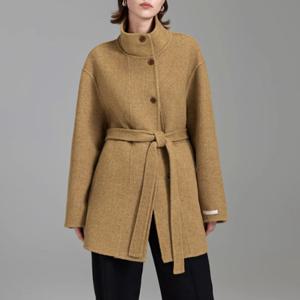 [바바라옷장]하이넥 울 하프코트 울90 브랜드공정 고퀄리티 핸드