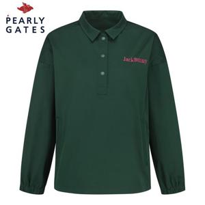 [파리게이츠] 파리게이츠 여성 잭바니 컬러 레터링 셔츠형 풀오버 바람막이 521D3JSJ31_GN