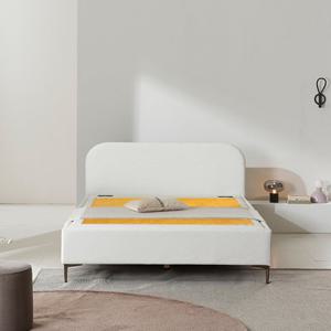 백만장자돌침대 [온열침대] 현대의료기 건강침대 레토Q 화이트 퀸 현대황토흙 흙침대