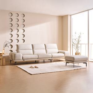 [다우닝] 루미아 4인 전체 통가죽 소파