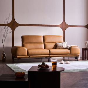 [다우닝] 루미아 3인 전체 통가죽 소파