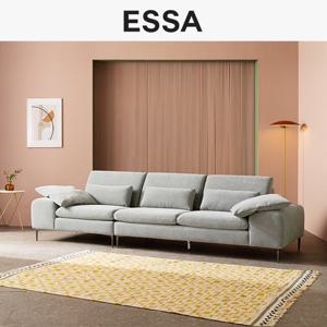[에싸] 델피노 4인 리브 패브릭 소파