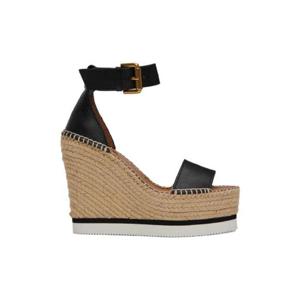 25 FW 씨바이끌로에 여성 블랙 글린 에스파듀 웨지 힐 231373F125019