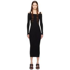 25 FW 윈 햄린 여성 블랙 루카 미디 드레스 231401F054003