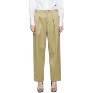 25 FW 버버리 여성 카키 플리츠 슬랙스 232376F087008