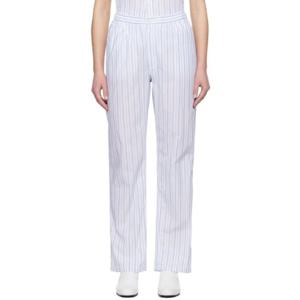 25 FW 소울랜드 여성 화이트   블루 파디 슬랙스 241621F087003