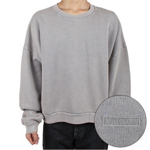 아크네 스튜디오 공용 로고 패치 맨투맨 더스티퍼플 CI0137 ADF