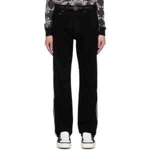 25 FW 아미리 남성 블랙 크리스탈 스트라이프 슬림 데님 진 242886M186079