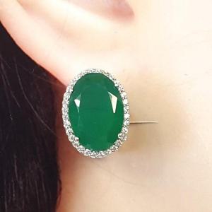 [블루케이] 그린오닉스 칼세도니원석 귀걸이241109-12