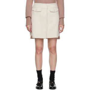 25 FW 막스마라 여성 오프 화이트 마르타 미니 스커트 232447F090005