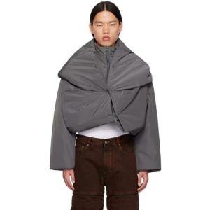 25 FW 와이프로젝트 남성 그레이 스냅 오프 재킷 242893M178004