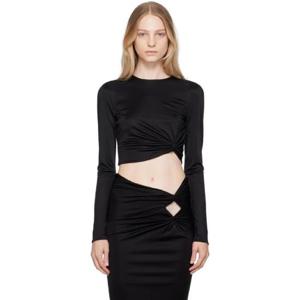 25 FW 베르사체 여성 블랙 두아 리파 티셔츠 232404F110003