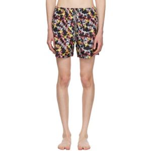 25 FW 비비안웨스트우드 남성 블랙 로고 스윔 쇼츠 241314M208010