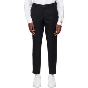 25 FW 골든구스 남성 네이비 테이퍼드 핏 슬랙스 232264M191011