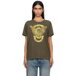 25 FW 비즈빔 여성 그레이 박스 티셔츠 242487F110000