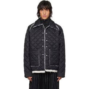 카미엘 포트젠스 블랙 코치 재킷 242109M180000