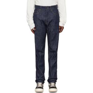 25 FW 릭오웬스 남성 인디고 블루 포터빌 디트로이트 컷 데님 진 242126M186029