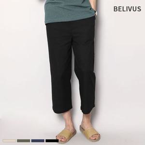 빌리버스 남자 린넨 바지 BBJ004 와이드팬츠 8부바지