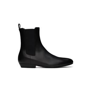 25 FW 마르셀 여성 블랙 미니블로코 비틀 첼시 부츠 242349F113015