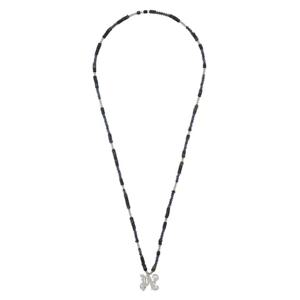 25 FW 팜앤젤스 남성 네이비 PA 모노그램 네크리스 242695M145006