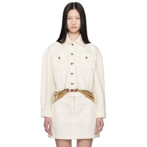 25 FW 아페쎄 여성 오프 화이트 Natacha Ramsay Levi 세인터스 데님 재킷 241252F060006