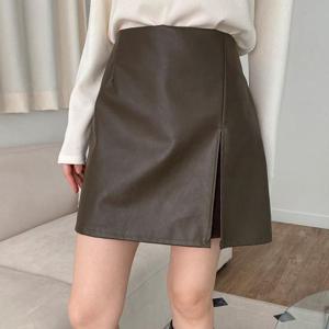 빅사이즈 411 레더트임미니스커트 DLTT246