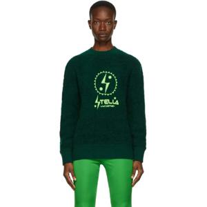 25 FW 스텔라 매카트니 여성 그린 톰 토세인 로고 스웨트셔츠 221471F096000