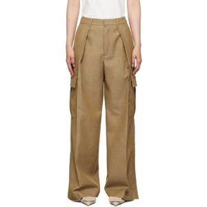 25 FW 버버리 여성 베이지 울 카고 슬랙스 242376F087001